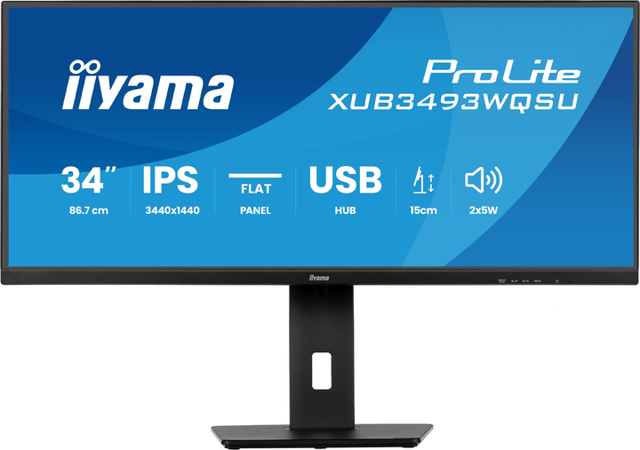 Monitor 34" iiyama ProLite XUB3493WQSU-B6 - obraz 1