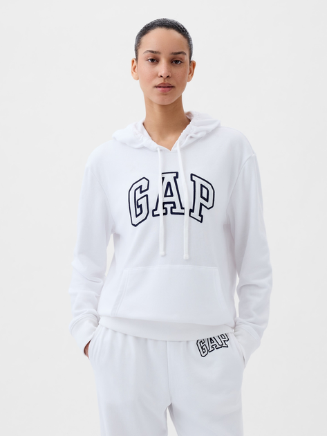 Bluza damska z kapturem z nadrukiem GAP 870537-01 S Biała - obraz 1
