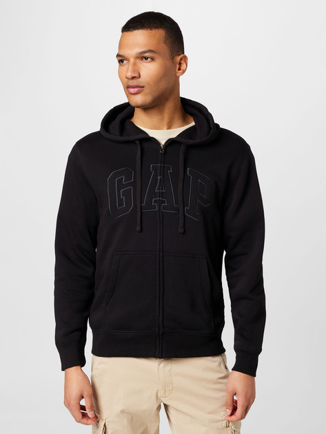 Толстовка на флісі, на блискавці чоловіча GAP 499917-06 2XL Чорна (1200046477685) - зображення 1
