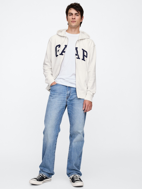 Толстовка на блискавці чоловіча GAP 868454-06 XL Молочна (1200138438761) - зображення 3
