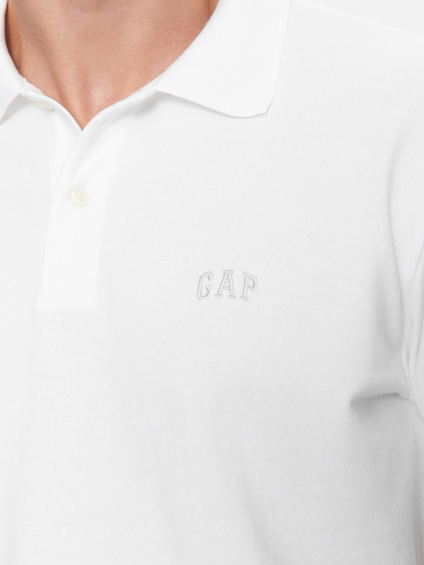 Поло довге чоловіче GAP 586306-05 M Біле (1200119709316) - зображення 4