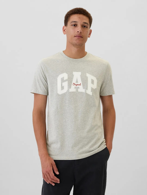 Футболка бавовняна довга чоловіча GAP 542246-00 XL Сіра (1200136224595) - зображення 1
