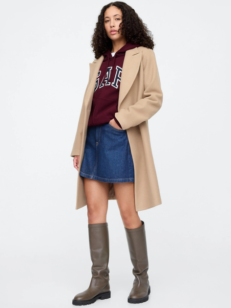 Bluza damska rozpinana streetwear polarowa GAP 678782-10 L Bordowa - obraz 3