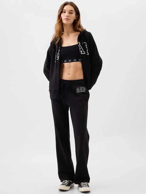 Спортивні штани на флісі жіночі GAP 430369-08 2XL-Regular Чорні (1200116125577) - зображення 3