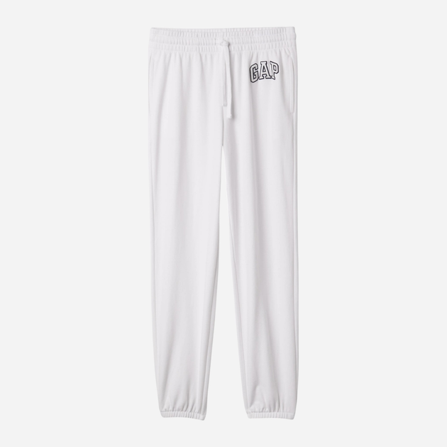 Spodnie dresowe damskie joggery GAP 889527-02 XS-Regular Białe - obraz 3