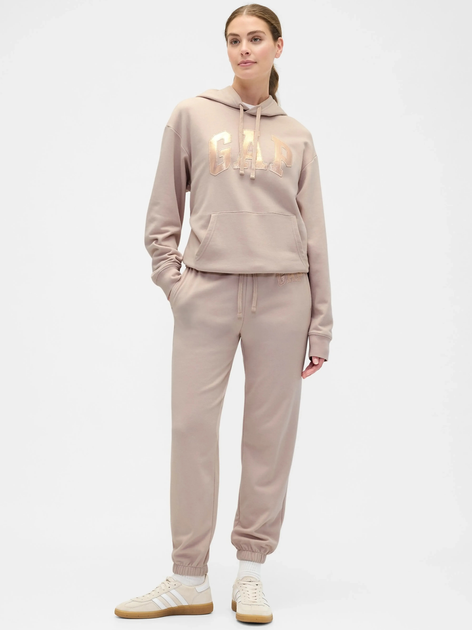 Spodnie dresowe damskie joggery GAP 889527-05 L-Regular Pudrowe - obraz 4
