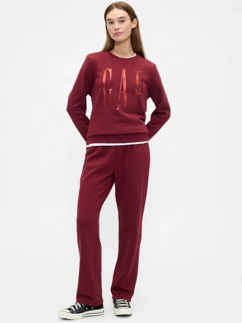Bluza damska bez kaptura polarowa GAP 800444-04 XS Ciemnoczerwona - obraz 3