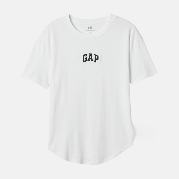 Футболка бавовняна довга жіноча GAP 407990-03 S Біла (1200133955904) - зображення 4