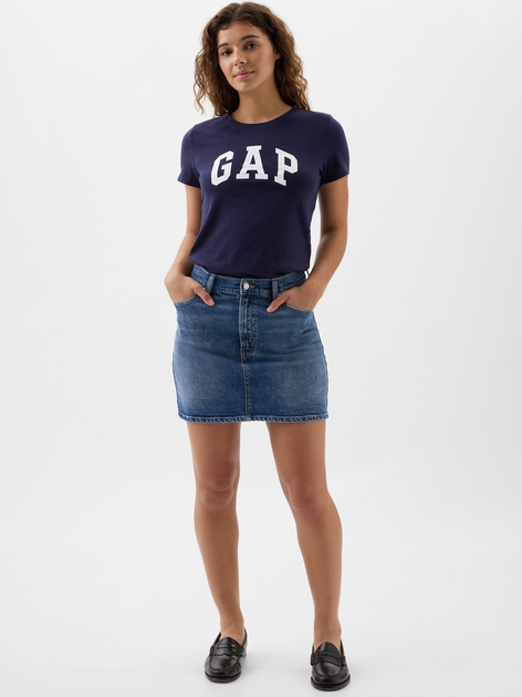 Футболка бавовняна жіноча GAP 729555-00 L Темно-синя (1200139319403) - зображення 3