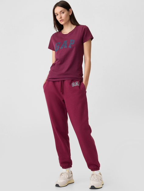 Koszulka damska bawełniana GAP 729555-07 XL Bordowa - obraz 3