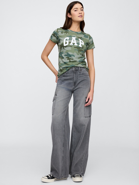 Футболка бавовняна жіноча GAP 729555-10 2XL Камуфляжна (1200139319885) - зображення 3