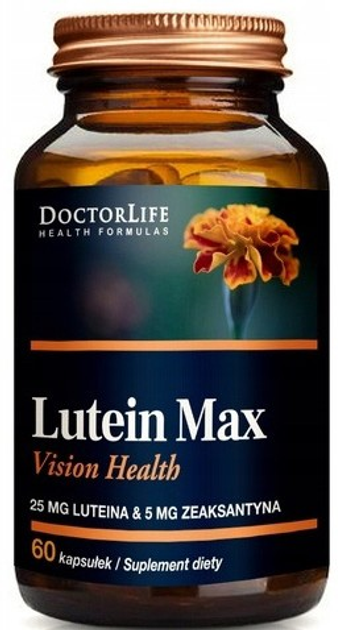 Suplement diety Doctor Life Luteina Max 25 mg + Zeaksantyna 5 mg 60 kapsułek (5906874819821) - obraz 1