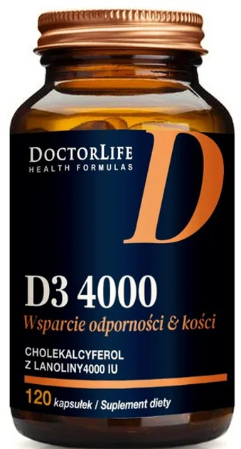 Дієтична добавка Doctor Life D3 4000 120 капсул (5903317644699) - зображення 1