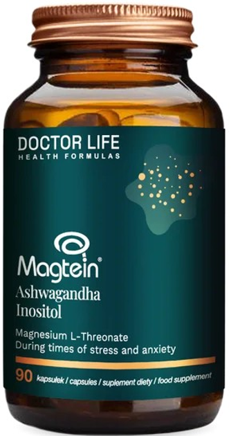 Дієтична добавка Doctor Life Magtein L-treonian magnezu cognitive support 90 капсул (5905692385440) - зображення 1