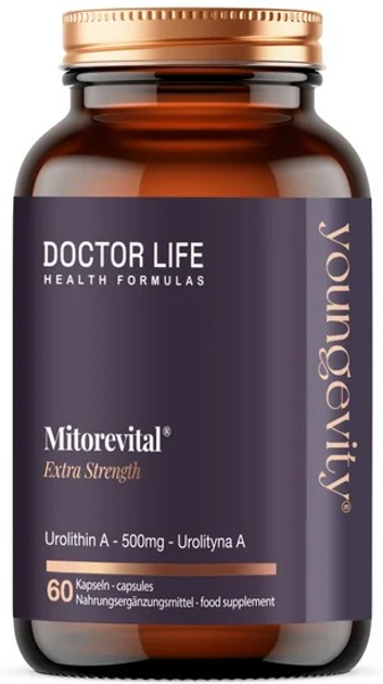 Дієтична добавка Doctor Life Mitorevital extra strength urolityna A 500 mg 60 капсул (5905692385617) - зображення 1
