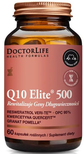 Дієтична добавка Doctor Life Co-Q10 Elite 500 60 капсул (5903317644477) - зображення 1