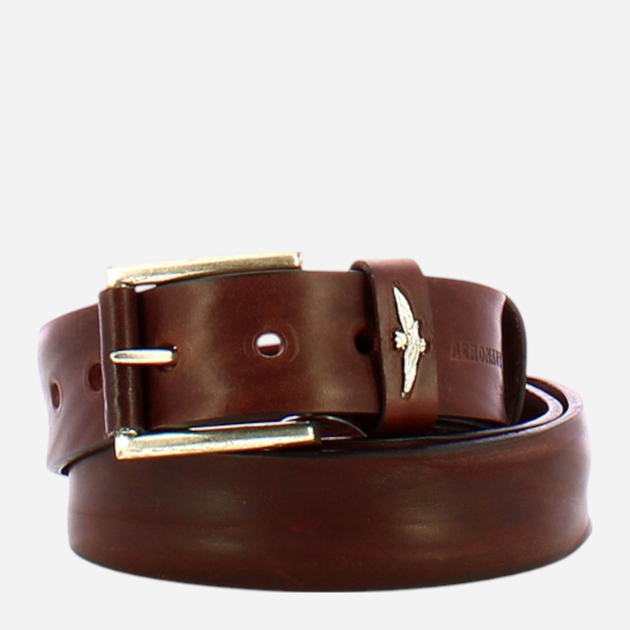 Męski pasek skórzany Aeronautica Militare Belt AM412-MO 125 cm brązowy (800070241495) - obraz 1