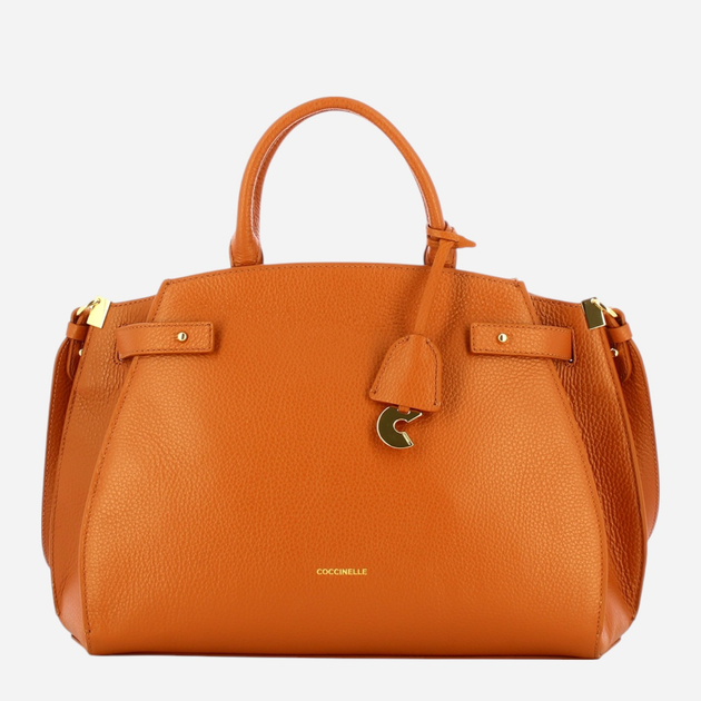 Torebka crossbody damska ze skóry naturalnej duża Coccinelle Coccinellekliche E1DGP180280 W12 Brązowa (800070342954) - obraz 1