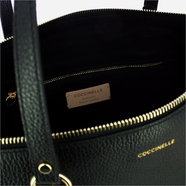 Torebka shopper ze skóry naturalnej Coccinelle Alpha E1DTP110180 001 Czarna (800070342927) - obraz 4