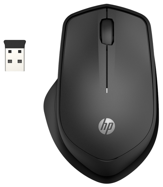 Миша HP 285 6G4E6AA#ABB Silent Wireless Black (HP-6G4E6AA) - зображення 1