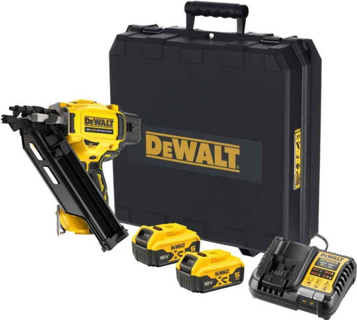 Акумуляторний цвяхозабивач DeWalt DCN930P2-QW для каркасних конструкцій 33° з акумулятором 5Ah (5902013967903) - зображення 4
