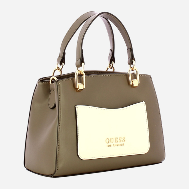 Сумка крос-боді через плече жіноча зі штучної шкіри маленька Guess Bogue HFSA9158050 CEL Сіра (800070346618) - зображення 3