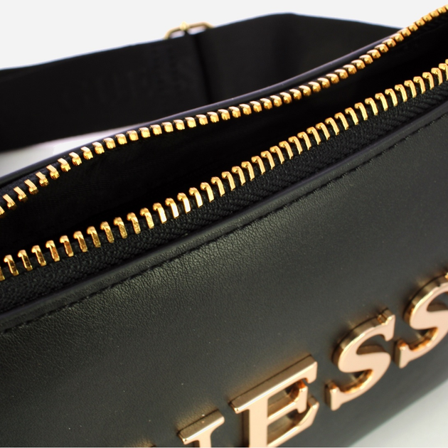 Сумка крос-боді через плече жіноча зі штучної шкіри маленька Guess Beacon HFVG9035690 BLA Чорна (800070346605) - зображення 4
