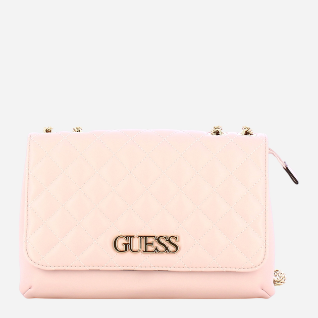 Сумка крос-боді через плече жіноча зі штучної шкіри середня Guess Alazne HWALAZP3521 POW Рожева (800070346612) - зображення 1