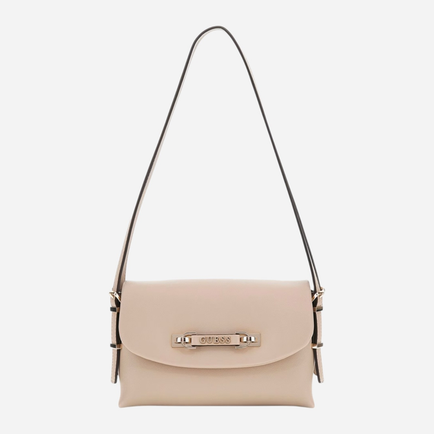 Сумка багет жіноча зі штучної шкіри маленька Guess Lefia HWBG9644190 SIT Сіра (800070344319) - зображення 1