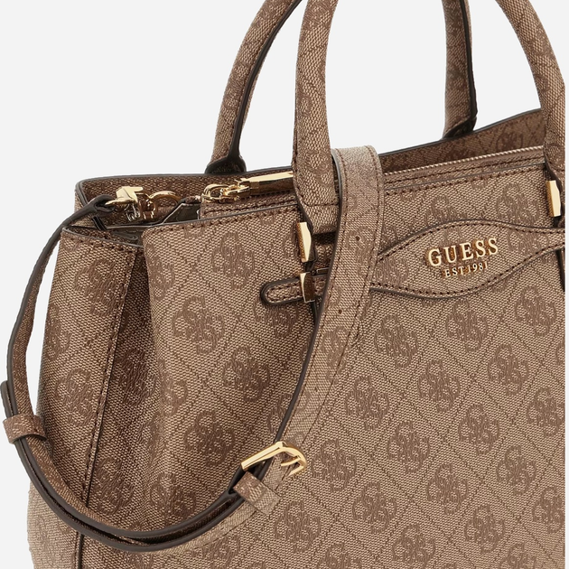 Torebka crossbody damska duża Guess Katya HWSG9652060 LTL Brązowa (800070344346) - obraz 5