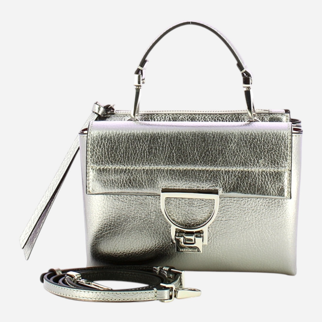 Torebka crossbody damska ze skóry naturalnej mała Coccinelle Arlettis E1MD555B701 Y43 Srebrna (800070345890) - obraz 3
