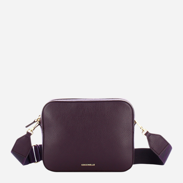 Torebka crossbody damska ze skóry naturalnej mała Coccinelle Tebe E5MN555M301 V87 Fioletowa (800070345927) - obraz 1