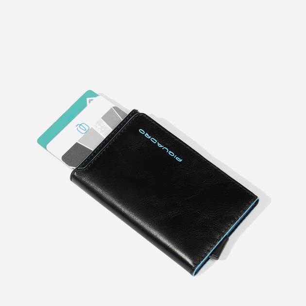 Etui na karty męskie skórzane Piquadro PP6513B2BLR/N Czarne (800070326275) - obraz 3