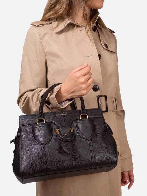 Torebka crossbody damska ze skóry naturalnej Coccinelle Coccinelleyork E1REF180201 001 Czarna (800070326866) - obraz 2