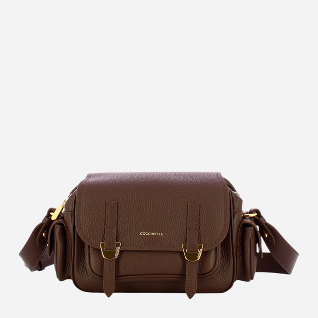 Torebka crossbody damska ze skóry naturalnej mała Coccinelle Campus E1RFF150201 W20 Brązowa (800070345895) - obraz 1