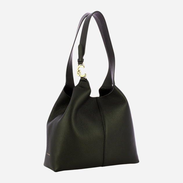 Сумка жіноча з натуральної шкіри середня Coccinelle C-Easy E1SHA110201 001 Чорна (800070345897) - зображення 3