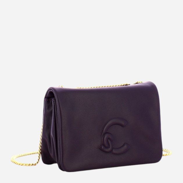 Torebka crossbody damska ze skóry naturalnej mała Coccinelle Dulse E5SS5520101 V87 Fioletowa (800070345939) - obraz 3