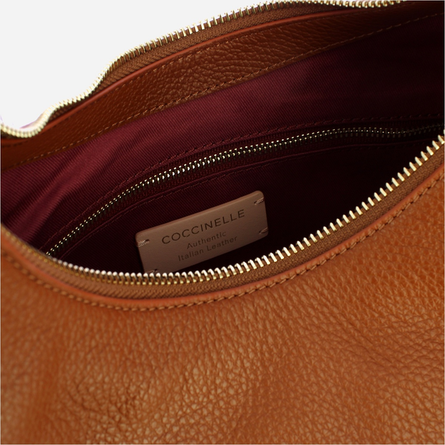 Torebka crossbody damska ze skóry naturalnej Coccinelle Rebekka E1T95130201 W11 Brązowa (800070345899) - obraz 5