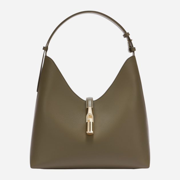 Сумка жіноча з натуральної шкіри середня Furla Goccia WB01499BX31042810S1007 Зелена (800070344763) - зображення 1