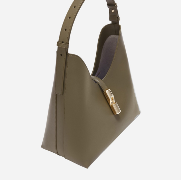 Сумка жіноча з натуральної шкіри середня Furla Goccia WB01499BX31042810S1007 Зелена (800070344763) - зображення 4