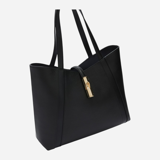 Torebka damska ze skóry naturalnej Furla Goccia L Tote WB01788BX3353O60001007 Czarna (800070344723) - obraz 3