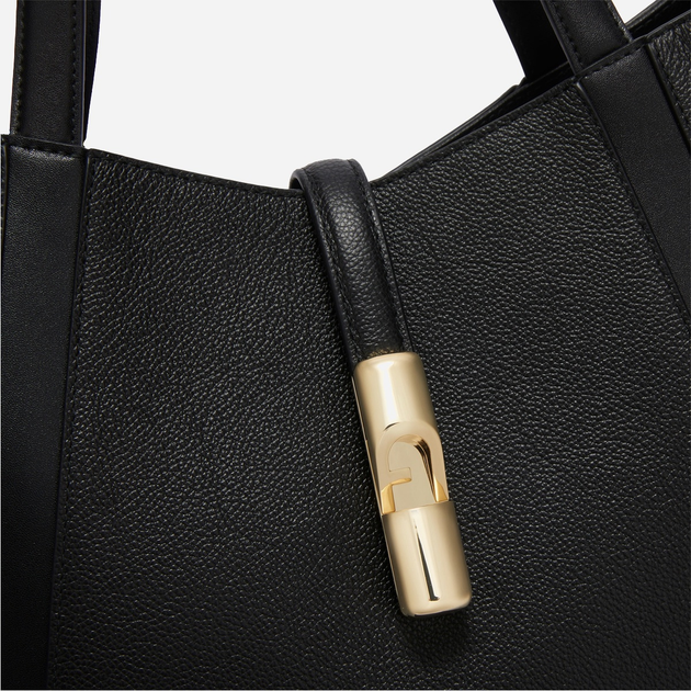 Torebka damska ze skóry naturalnej Furla Goccia L Tote WB01788BX3353O60001007 Czarna (800070344723) - obraz 4