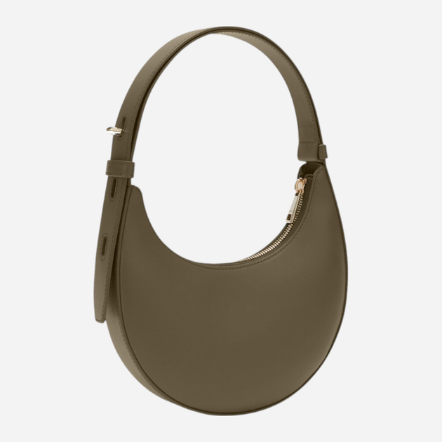 Сумка багет жіноча з натуральної шкіри маленька Furla Delizia WE00649AX07332810S1007 Зелена (800070344809) - зображення 2