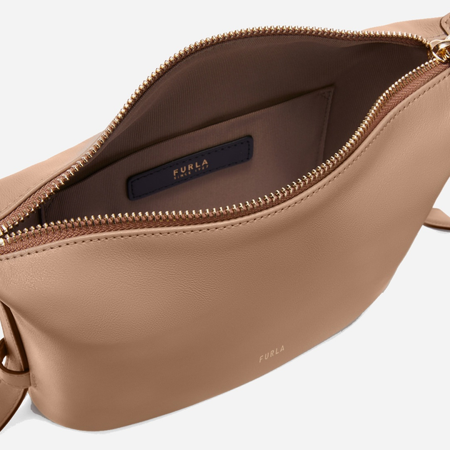 Сумка жіноча з натуральної шкіри маленька Furla Nuvola WE00846BX20451257S1007 Бежева (800070344987) - зображення 5