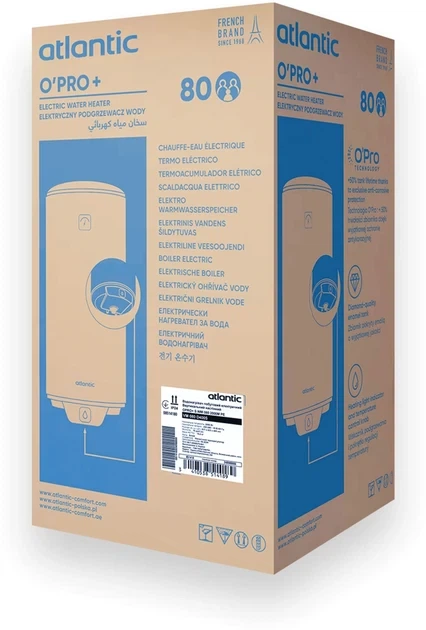 Электрический водонагреватель Atlantic O'ProP VM 080 D400S 1500W 851417 - изображение 6