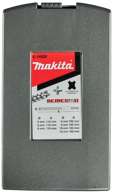 Набір свердел по бетону Makita Nemesis2 SDS-Plus 7 шт (E-14928) - зображення 1