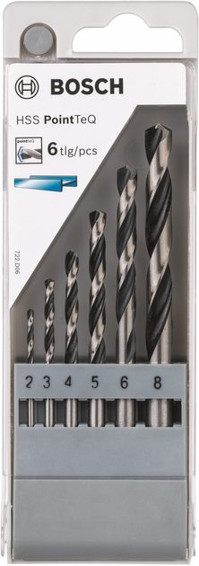 Zestaw wierteł do metalu Bosch HSS PointTeQ 6 szt (2608577346) - obraz 1