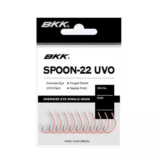 Гачок BKK для блешень Spoon-22 UVO #2 (A-ES-8156) - Фото 1 Гачок BKK для блешень Spoon-22 UVO #2 (A-ES-8156) - изображение 1
