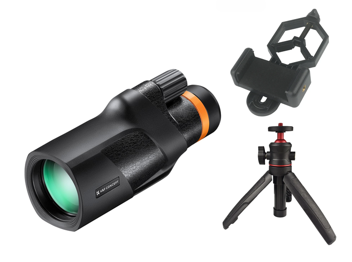 Монокуляр + міні-штатив і адаптер для смартфона KF Concept 12x50 HD WP Black (KF33.072KIT2) - Фото 1 Монокуляр + міні-штатив і адаптер для смартфона KF Concept 12x50 HD WP Black (KF33.072KIT2) - изображение 1