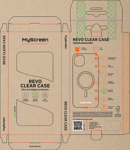 Etui MyScreen Revo Clear Case MagSafe do Apple iPhone 15 Plus Transparent (5904433228954) - obraz 2